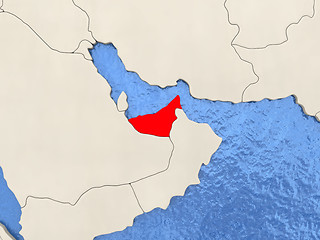 Image showing United Arab Emirates on map