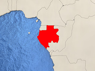 Image showing Gabon on map