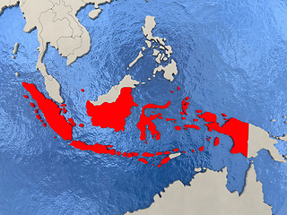 Image showing Indonesia on map