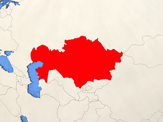 Image showing Kazakhstan on map