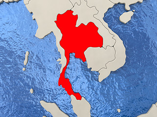 Image showing Thailand on map