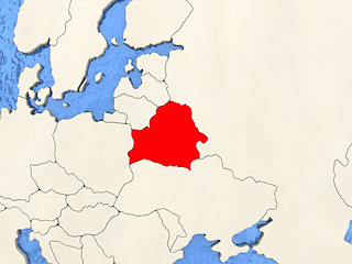 Image showing Belarus on map