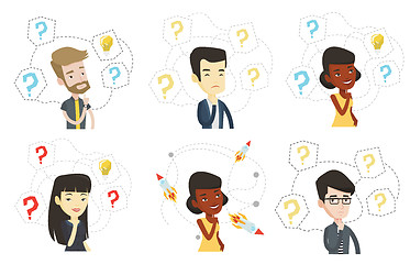 Image showing Vector set of business characters.