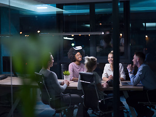 Image showing Multiethnic Business team using virtual reality headset