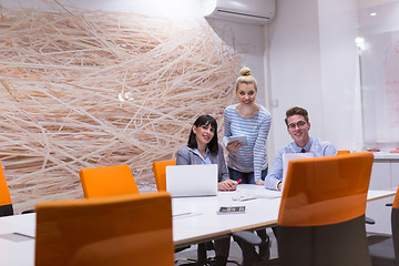 Image showing Business Team At A Meeting at modern office building