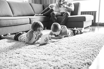 Image showing young couple spending time with kids