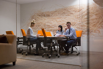 Image showing Business Team At A Meeting at modern office building