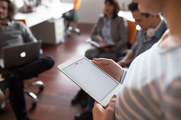 Image showing Businesswoman using tablet