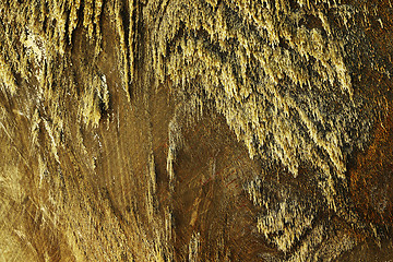 Image showing stalactites on salt wall in mine