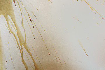 Image showing coffee stains on wall 