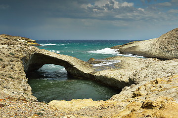 Image showing beautiful seashore in Milos island