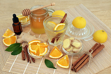 Image showing Ingredients for Cold and Flu Remedy