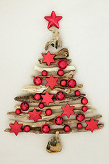 Image showing Abstract Driftwood Christmas Tree