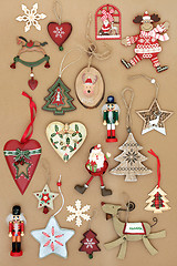 Image showing Retro Christmas Decorations