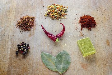 Image showing Different types of condiments for cooking