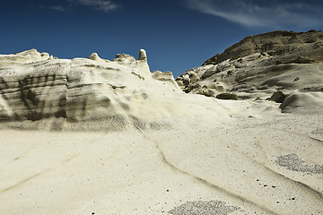 Image showing detail of volcanic rocks at Sarakiniko, Milos island