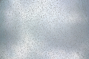 Image showing water droplets on glass surface