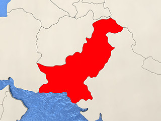 Image showing Pakistan on map