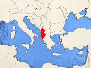 Image showing Albania on map