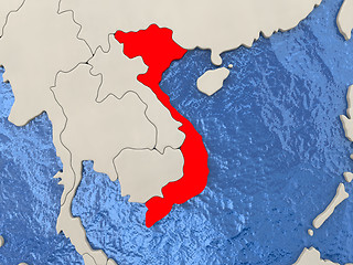 Image showing Vietnam on map