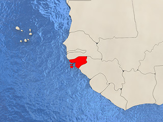 Image showing Guinea-Bissau on map