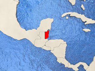 Image showing Belize on map