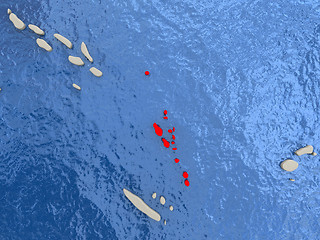 Image showing Vanuatu on map