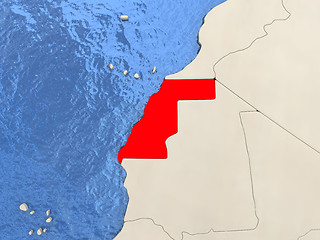 Image showing Western Sahara on map