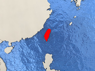 Image showing Taiwan on map