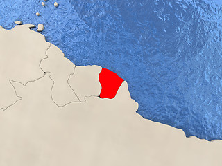 Image showing French Guiana on map