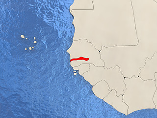 Image showing Gambia on map
