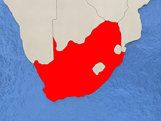 Image showing South Africa on map