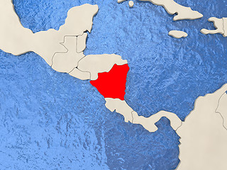 Image showing Nicaragua on map