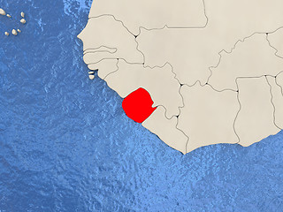 Image showing Sierra Leone on map