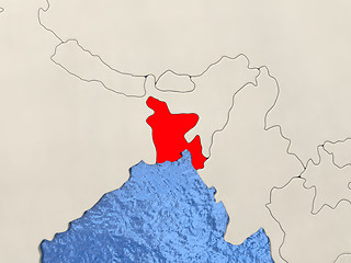 Image showing Bangladesh on map