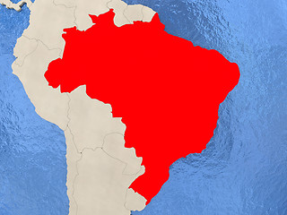 Image showing Brazil on map