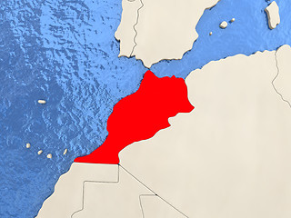 Image showing Morocco on map