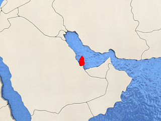 Image showing Qatar on map