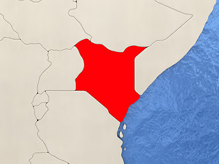 Image showing Kenya on map