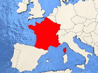 Image showing France on map