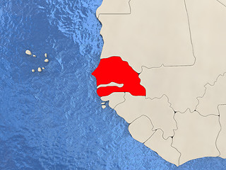 Image showing Senegal on map