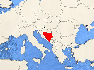 Image showing Bosnia on map