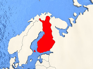 Image showing Finland on map