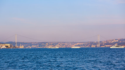 Image showing Bosphorus Bridge. 15th July Martyrs Bridge. 15 Temmuz Sehitler Koprusu.