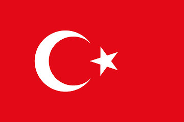 Image showing Colored flag of Turkey