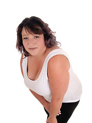 Image showing Oversized woman bending forwards