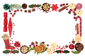 Image showing Christmas Festive Background Border