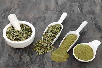 Image showing Moringa Herb Leaf and Powder