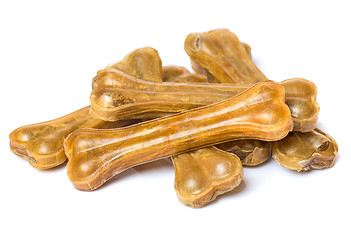 Image showing Dog bone food on white