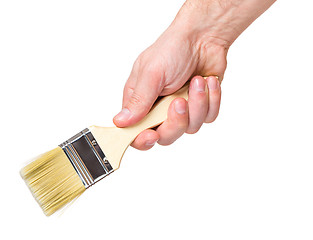 Image showing Hand with paint brush